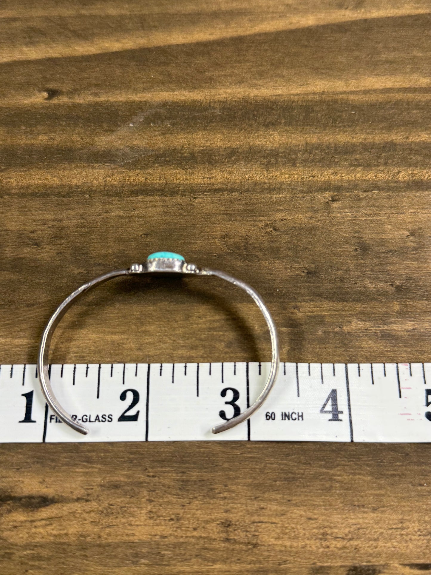 Vintage Turquoise Sweater Cuff-Navajo Made, Sterling Silver