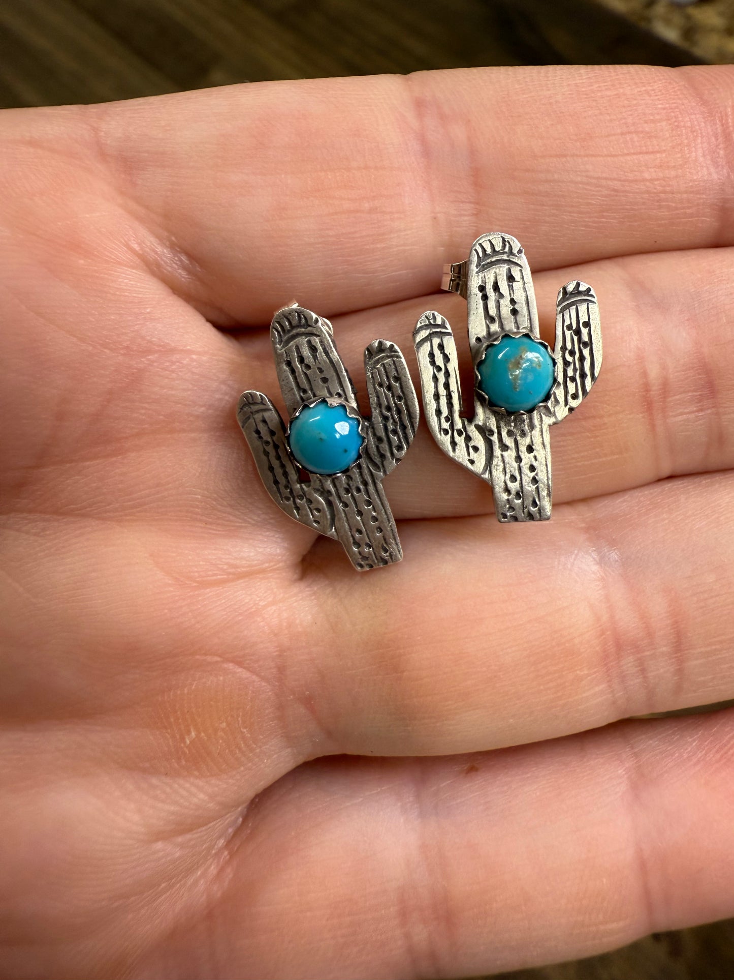 Cactus Earrings-Native Made (post)
