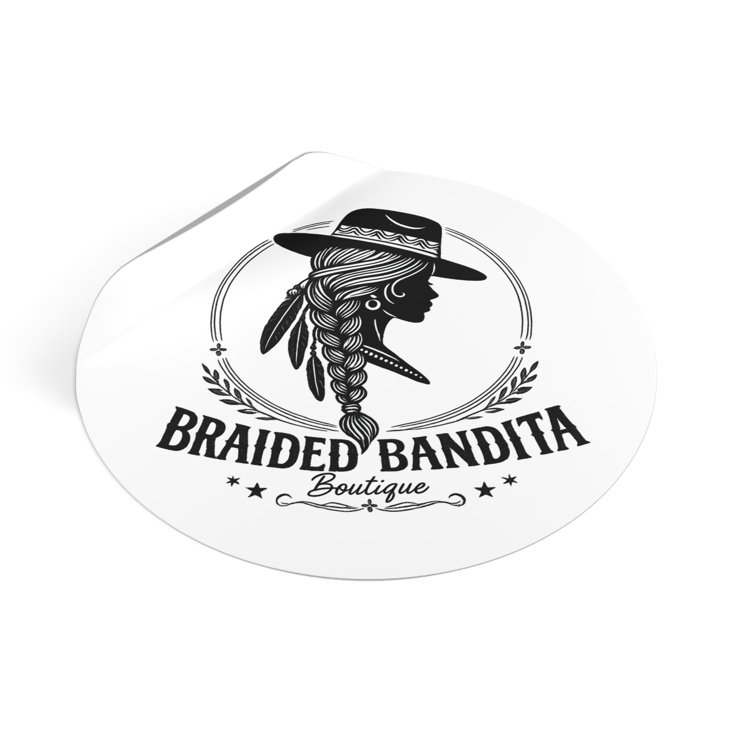 Braided Bandita Boutique Logo Vinyl Sticker