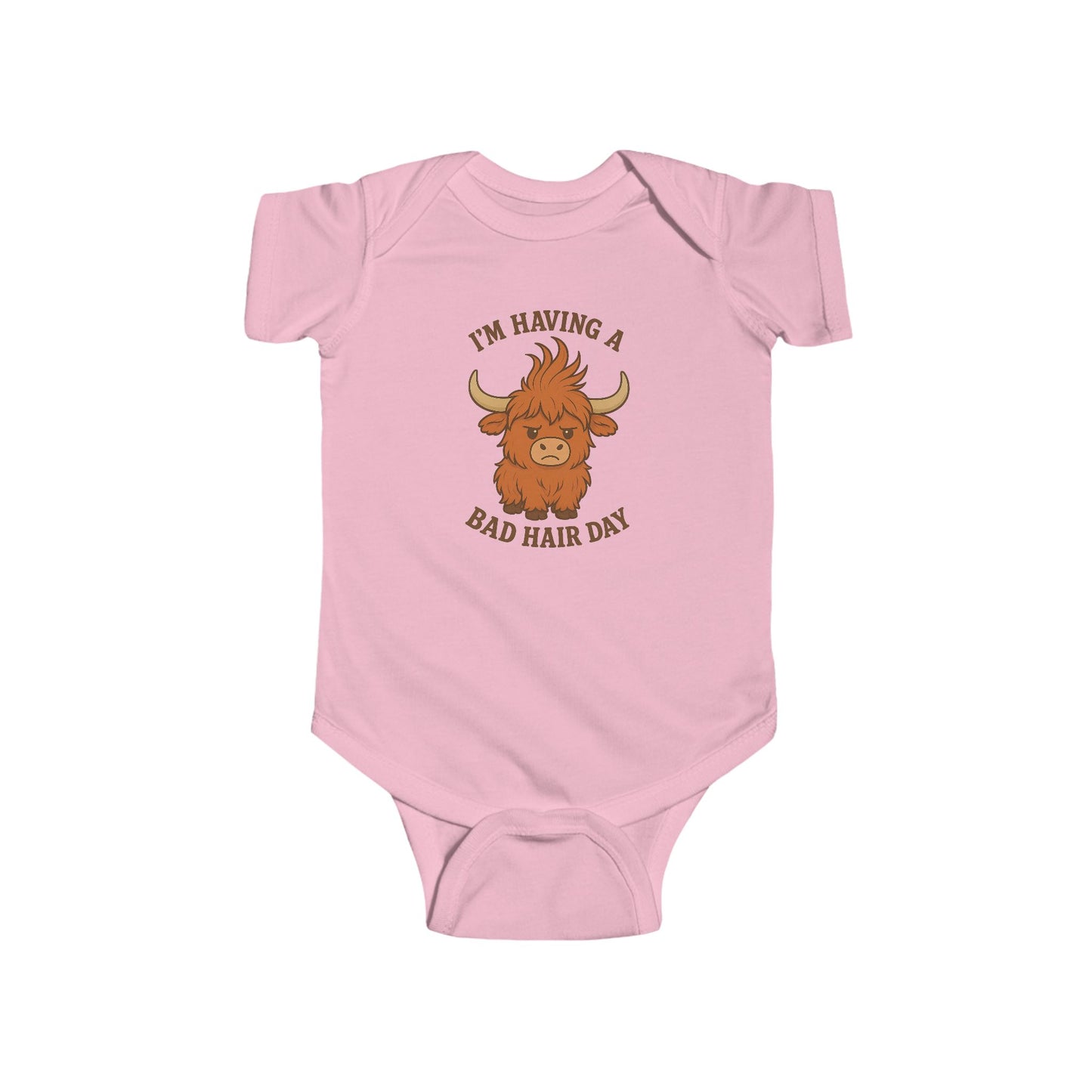 "Bad Hair Day" Highland Cow Baby Onesie