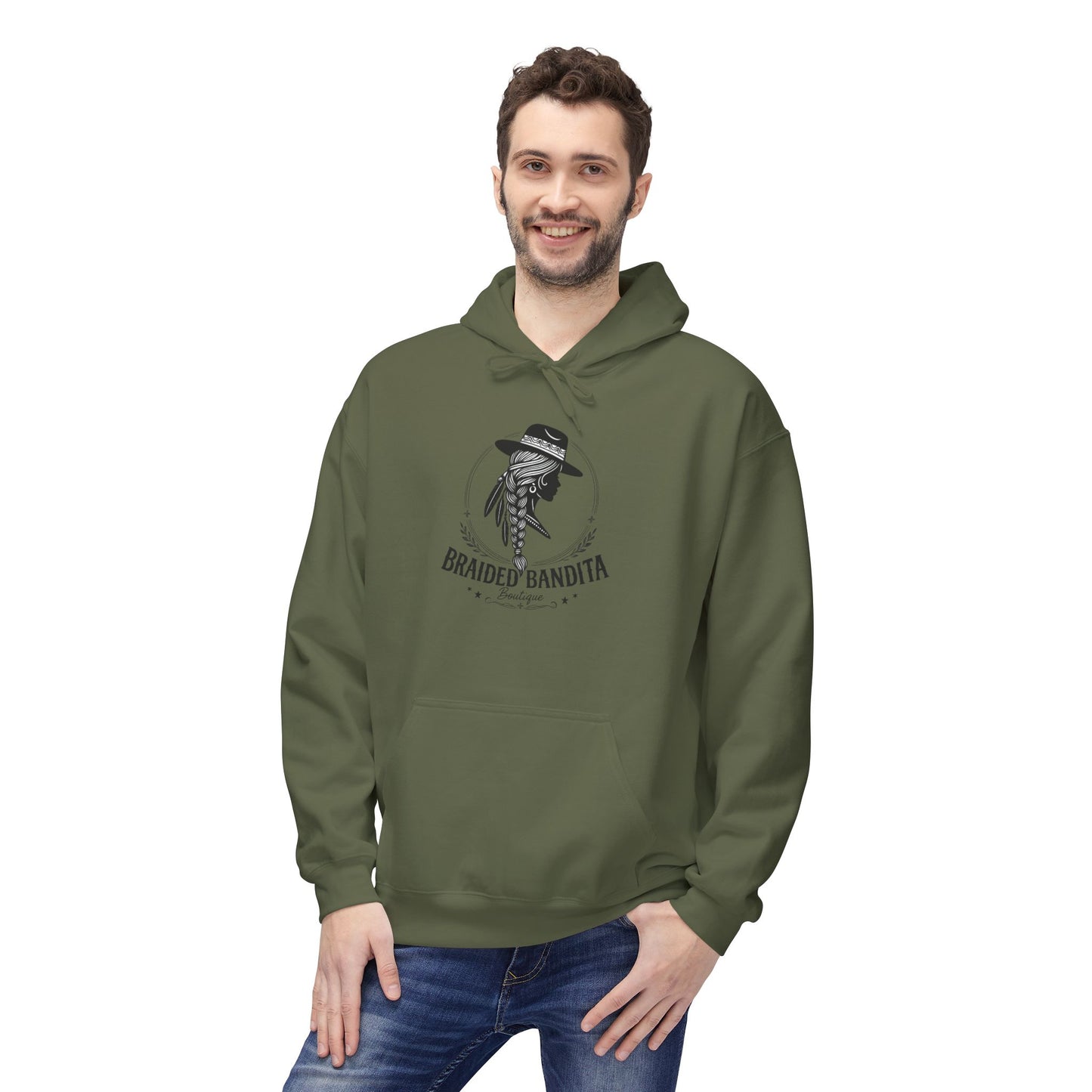 Braided Bandita Hoodie — Boho Cowgirl Graphic Pullover