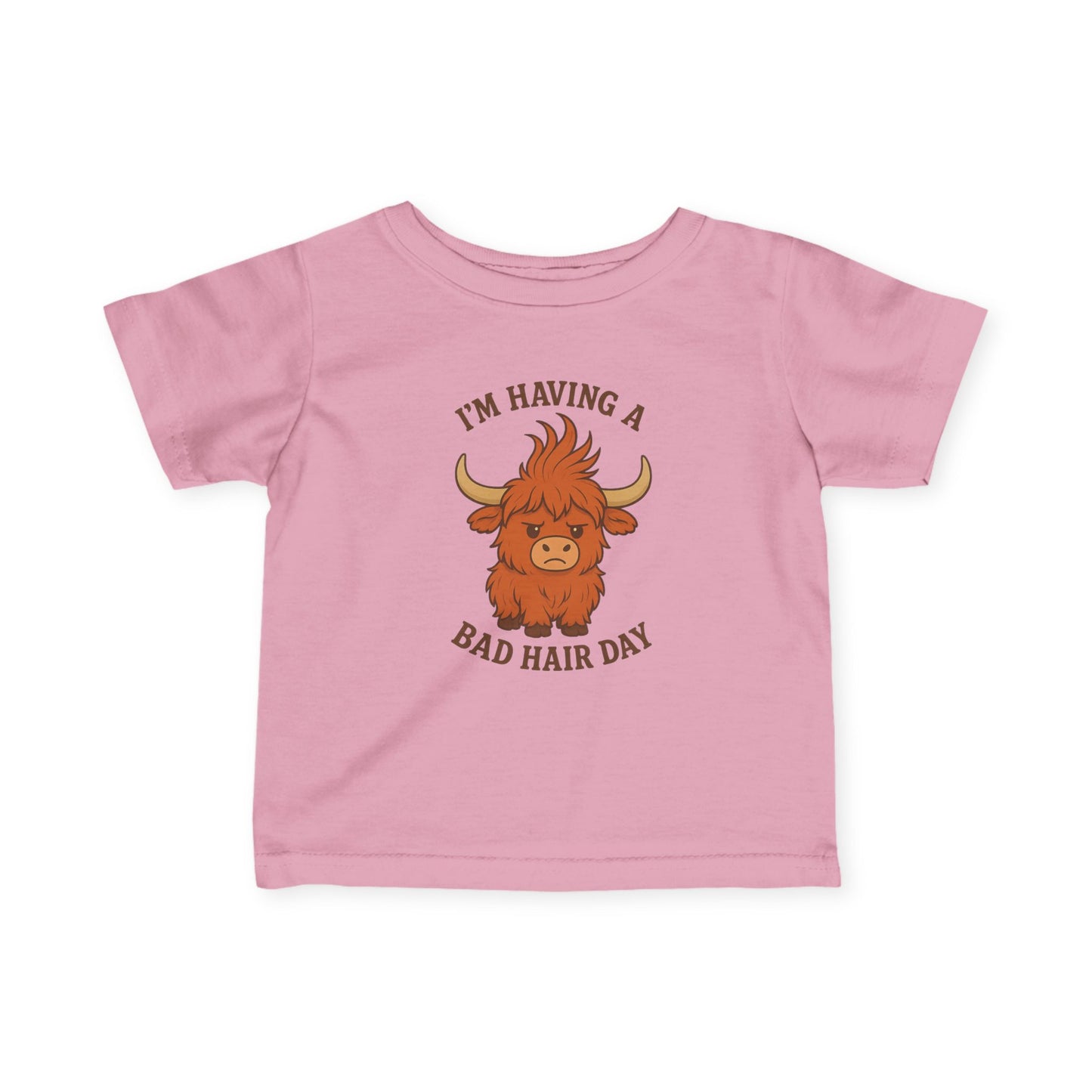 “Bad Hair Day” Highland Cow Kids Tee