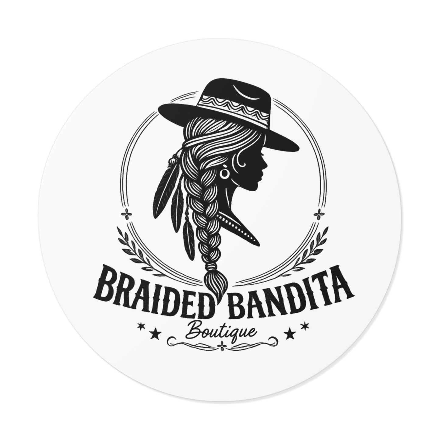 Braided Bandita Boutique Logo Vinyl Sticker
