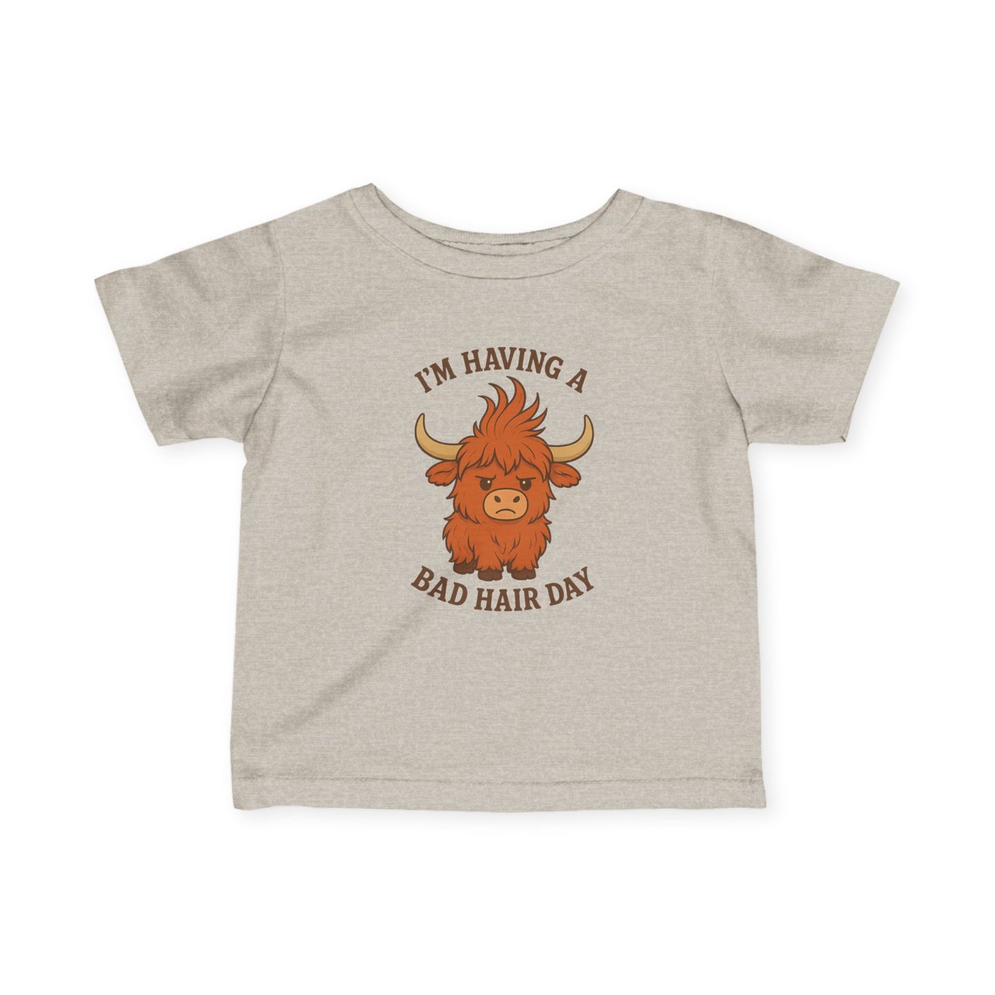 “Bad Hair Day” Highland Cow Kids Tee