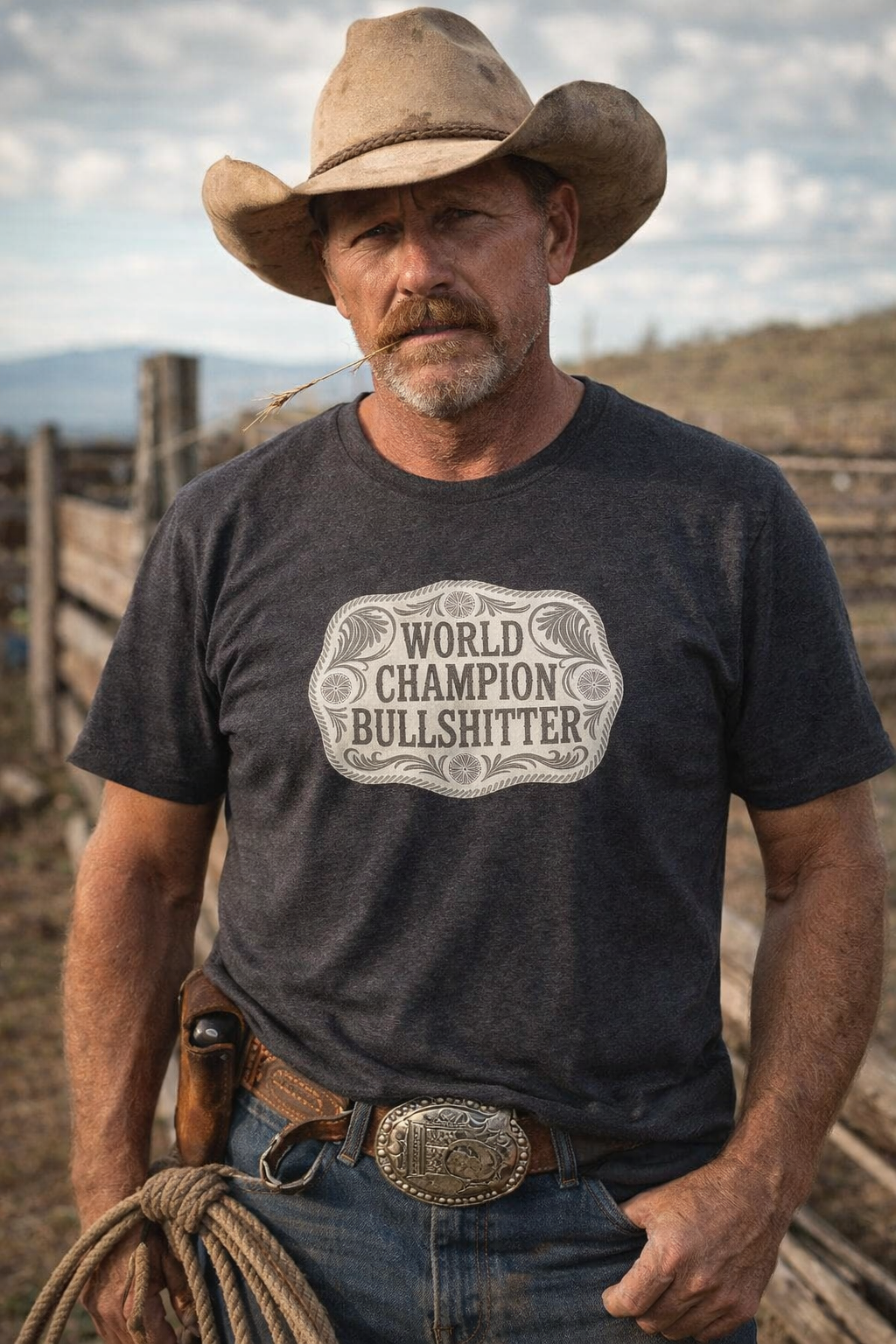World Champion Bullshitter Western Graphic Tee