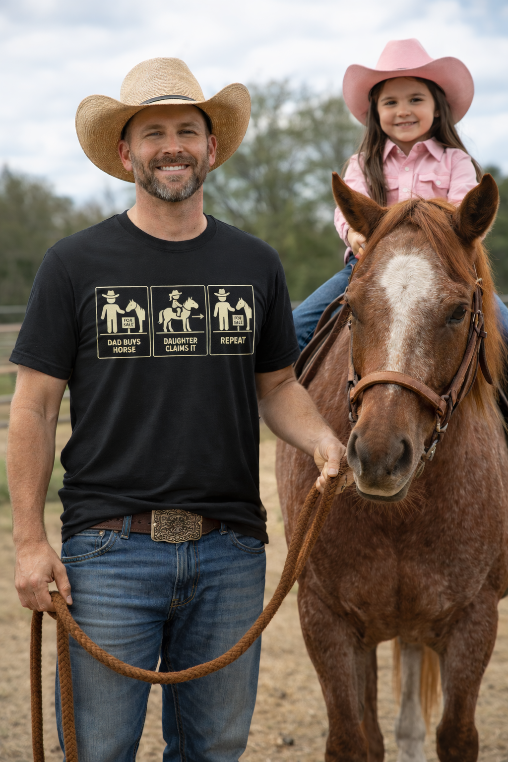 Dad Buys Horse. Daughter Claims It. Repeat. — Western Graphic Tee