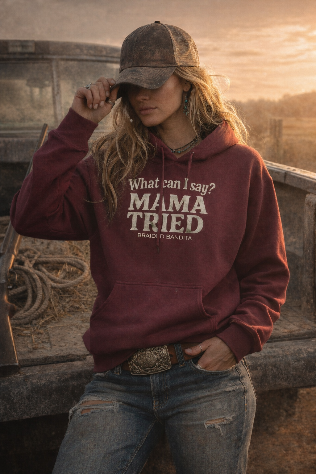 Mama Tried Merle Haggard Tribute Hoodie – Western Graphic Sweatshirt