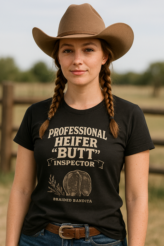 Professional Heifer Butt Inspector Tee — Cattle Owner Shirt