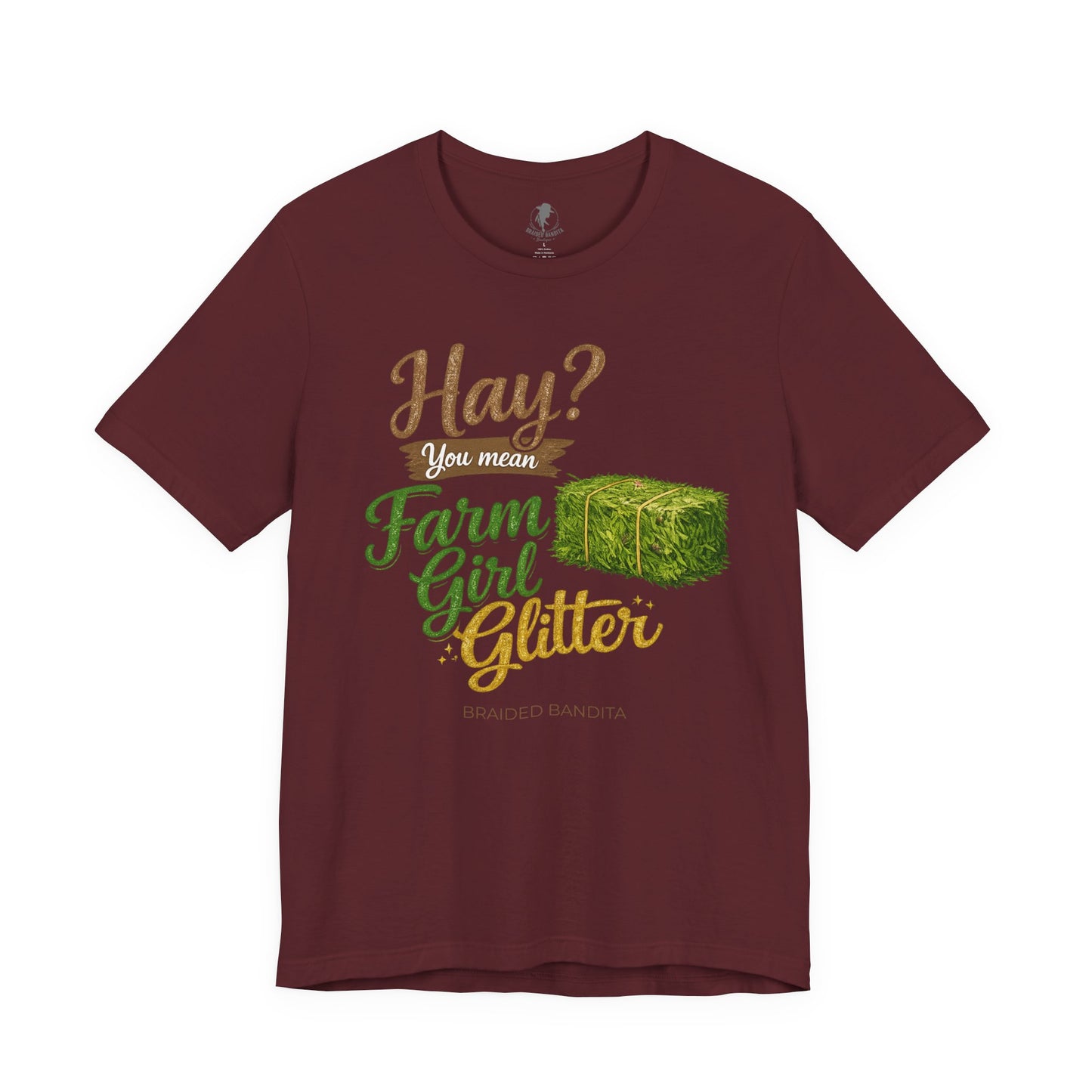 Hay-You Mean Farm Girl Glitter T-Shirt