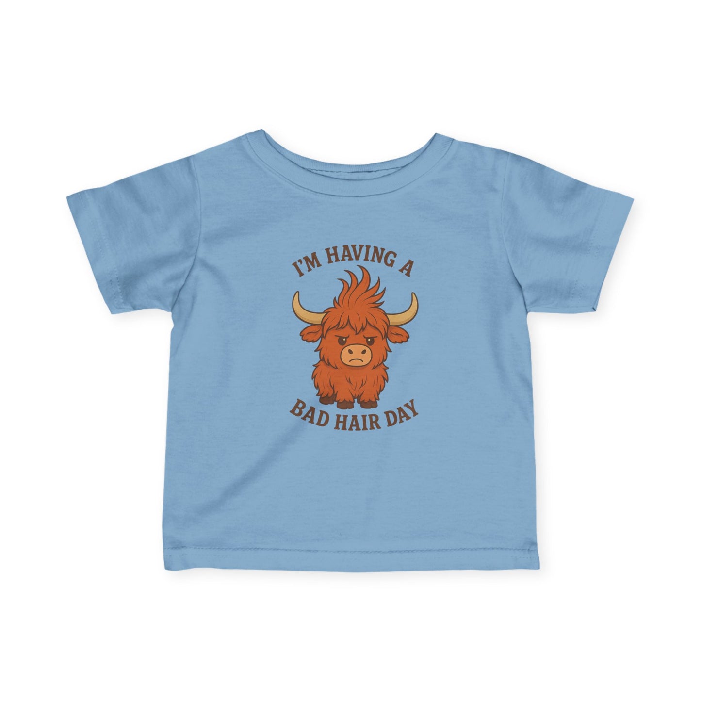 “Bad Hair Day” Highland Cow Kids Tee