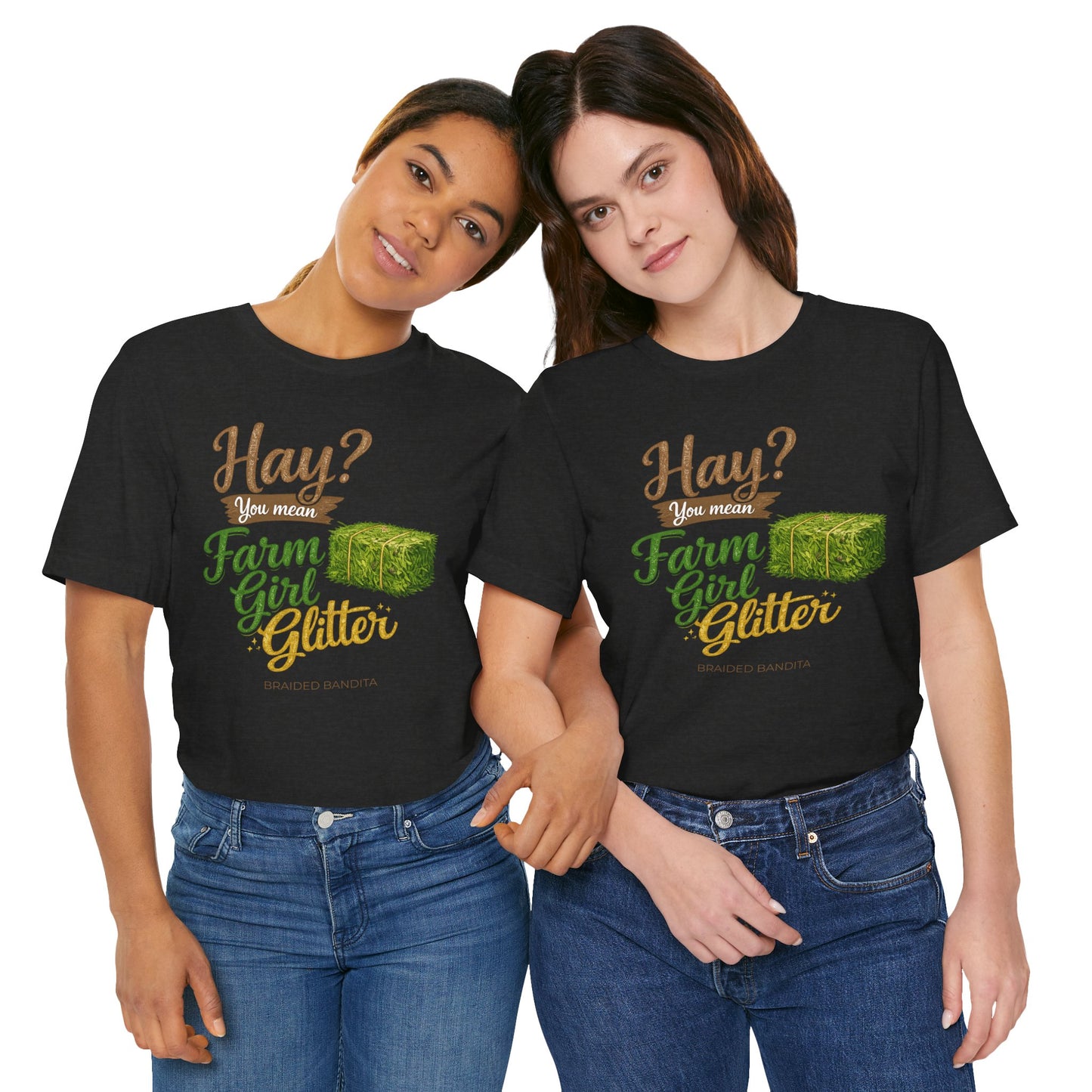 Hay-You Mean Farm Girl Glitter T-Shirt