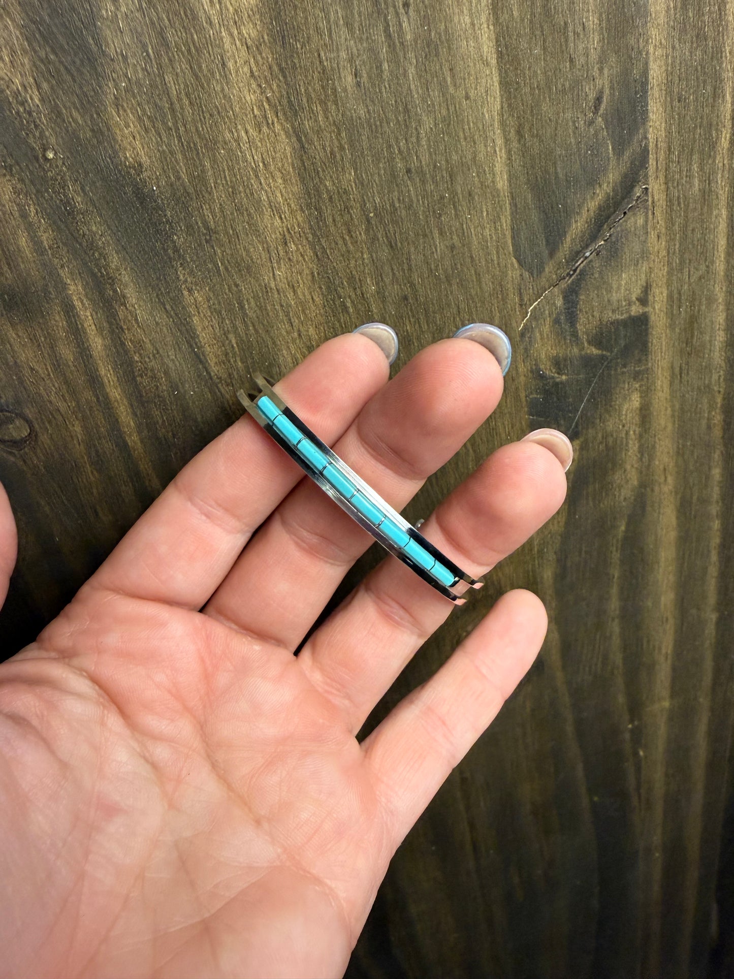 Zuni Inlaid Stacker Cuff