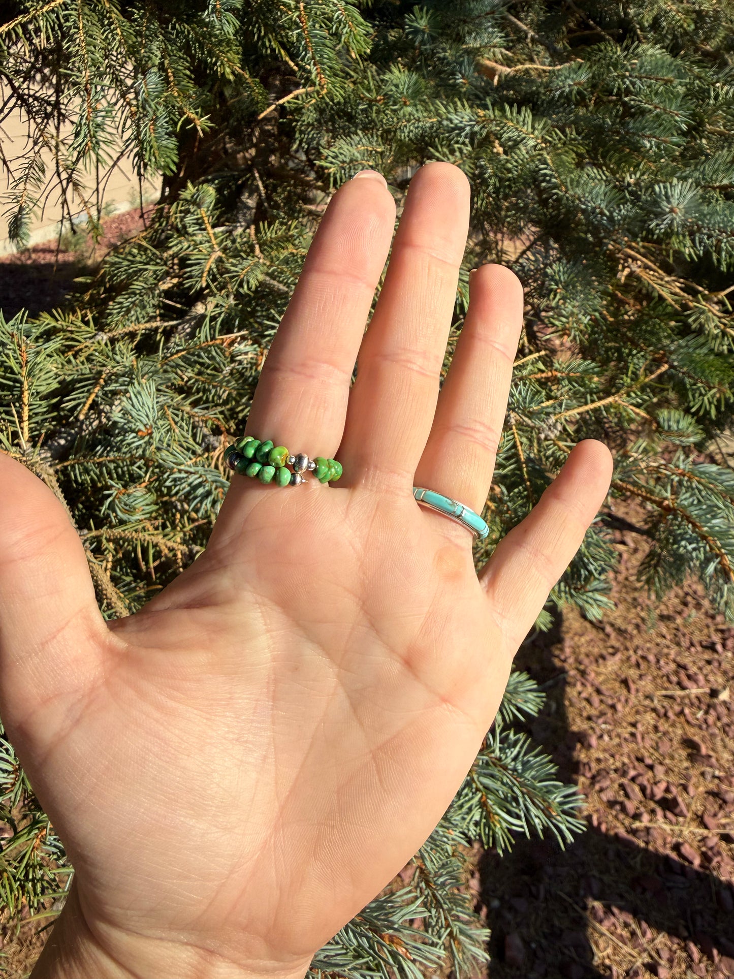 Adjustable Navajo Pearl and Sonoran Gold Ring-Lucinda Sarto