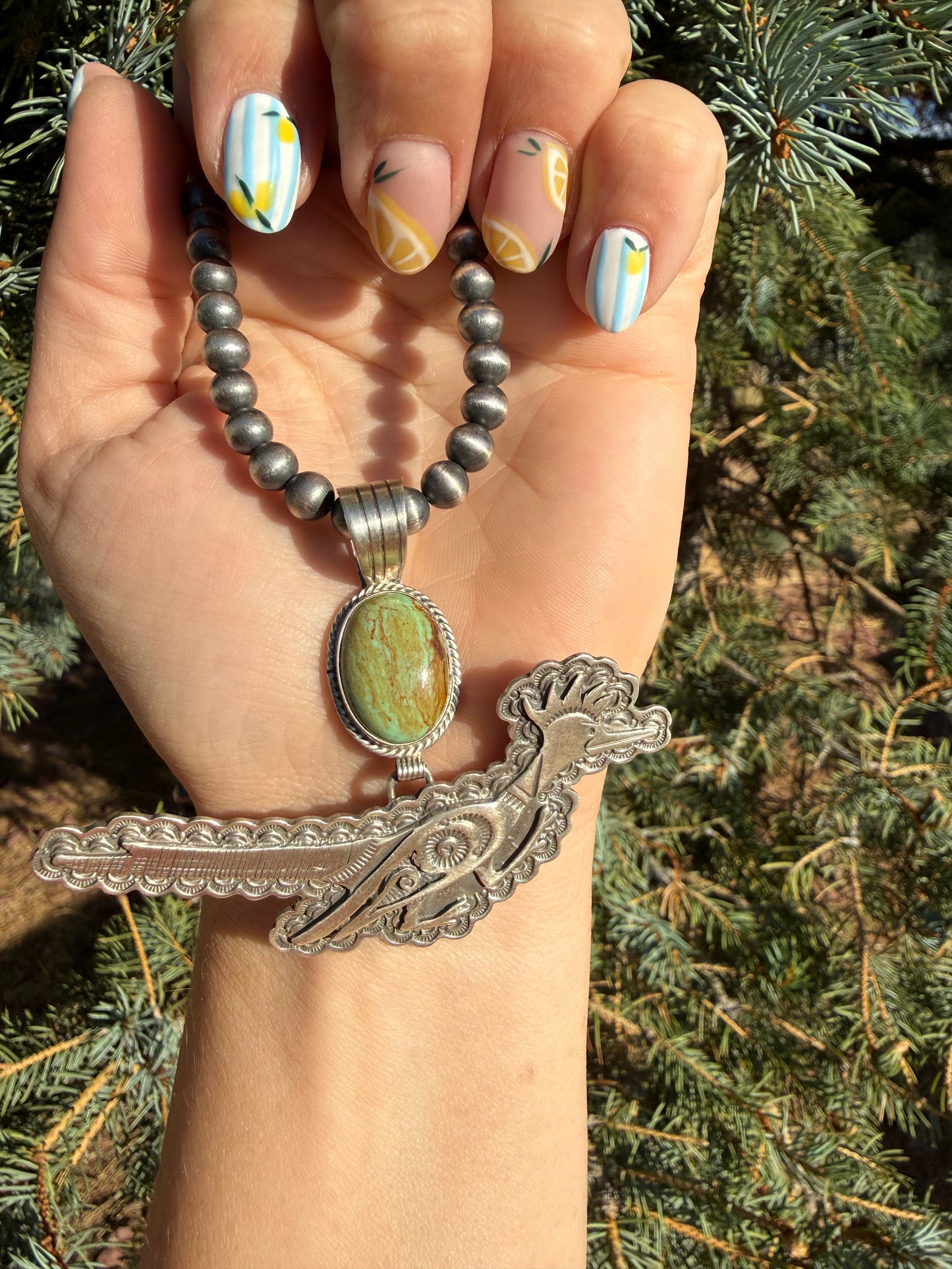 Roadrunner Pendant-Royston Turquoise-Native Made