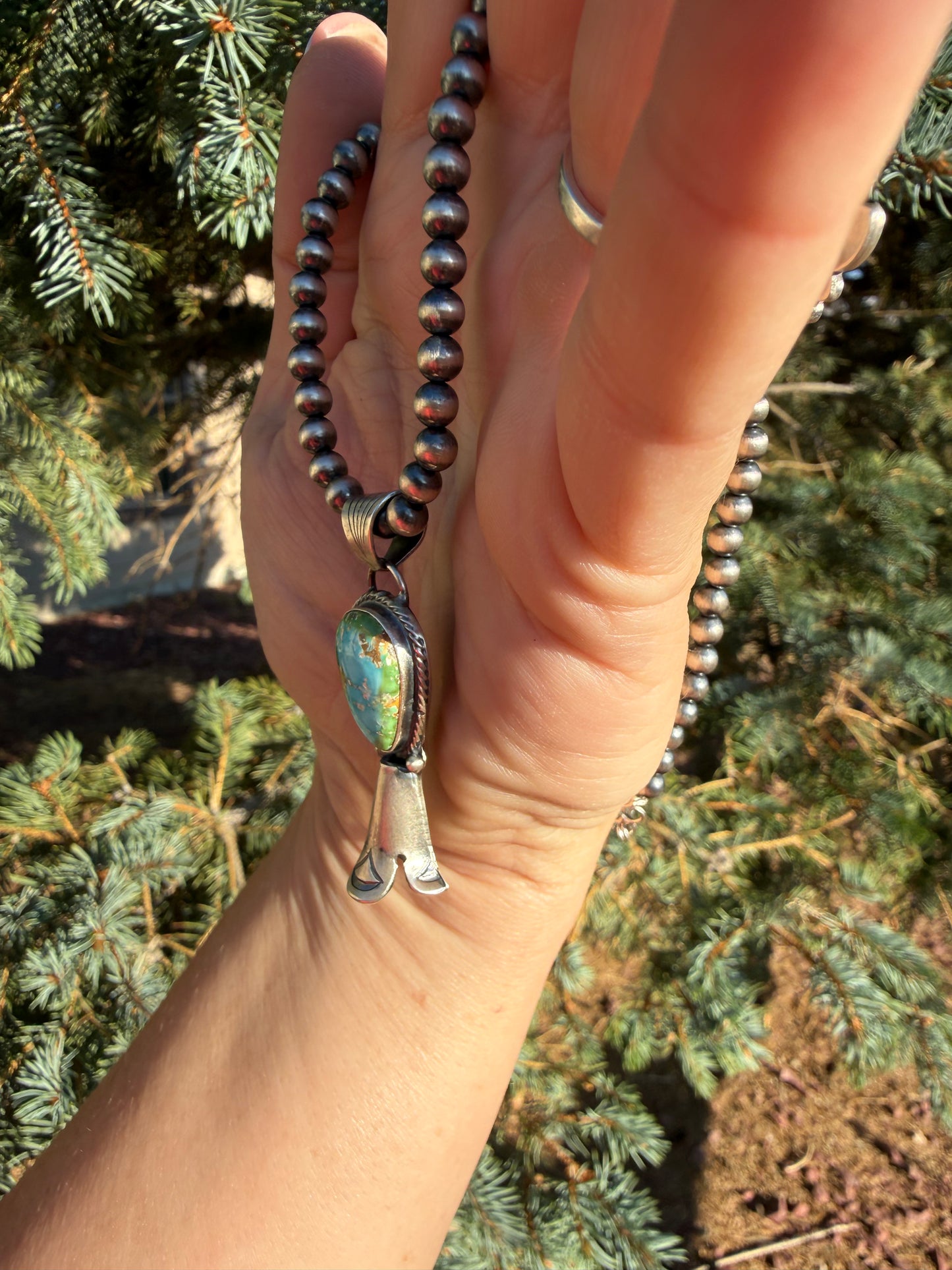 Sharon McCarthy Sonoran Gold Turquoise Blossom Necklace